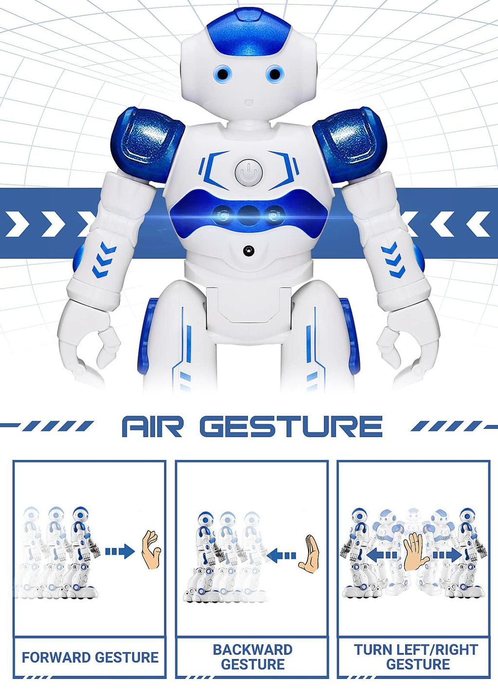 RC Robot Toys for Kids, Gesture & Sensing Programmable Remote Control Smart Robot for Age 3 4 5 6 7 8 Year Old Boys Girls Birthday Gift Present